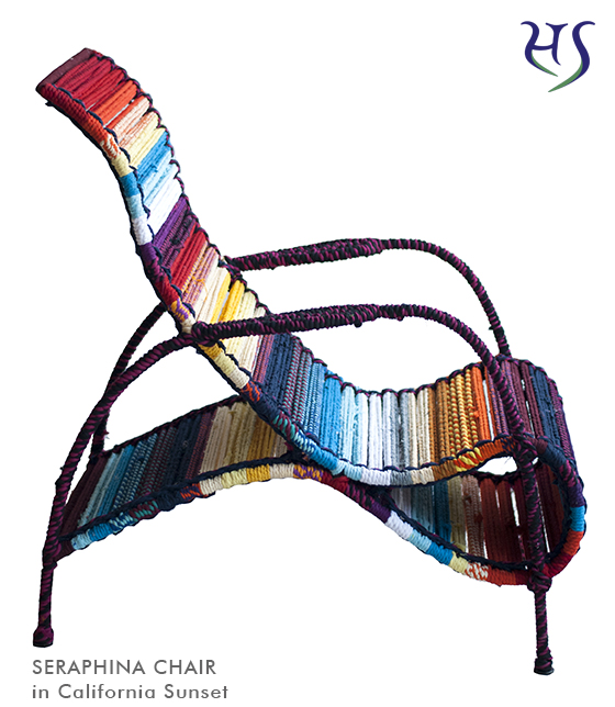 Seraphina Chair in California Sunset colors 